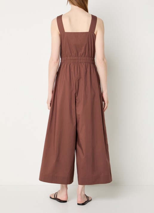 Benetton Straight fit jumpsuit met steekzakken - achterkant bruin