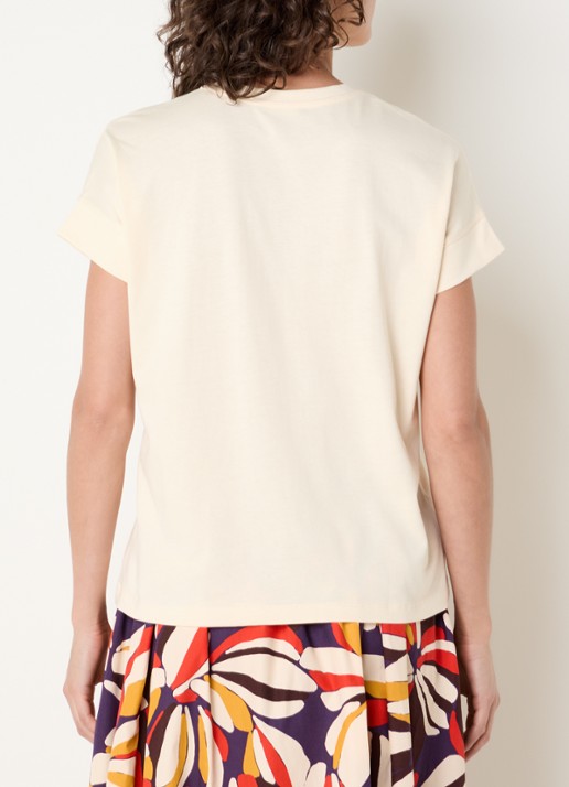 Benetton T-shirt met print - achterkant 3 ivoor
