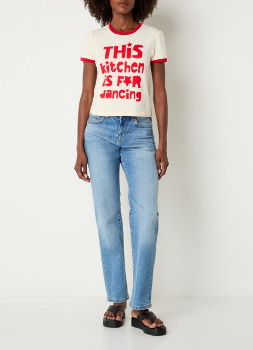 Benetton T-shirt met print - voorkant 3 rood