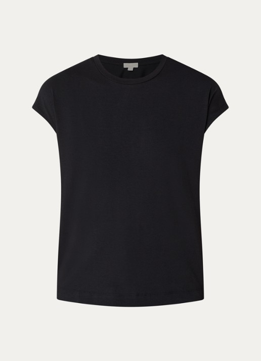 Benetton T-shirt met ronde hals - voorkant zwart