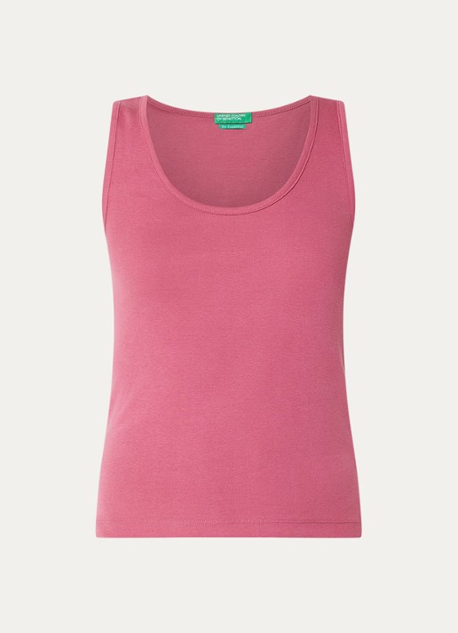 Benetton Tanktop met stretch - voorkant donkerroze