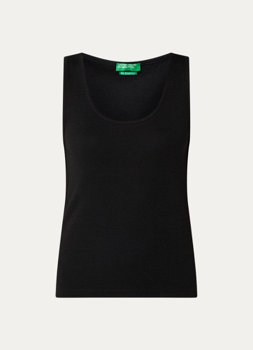 Benetton Tanktop met stretch - voorkant zwart