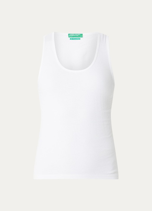Benetton Tanktop met stretch - voorkant 2 gebroken wit