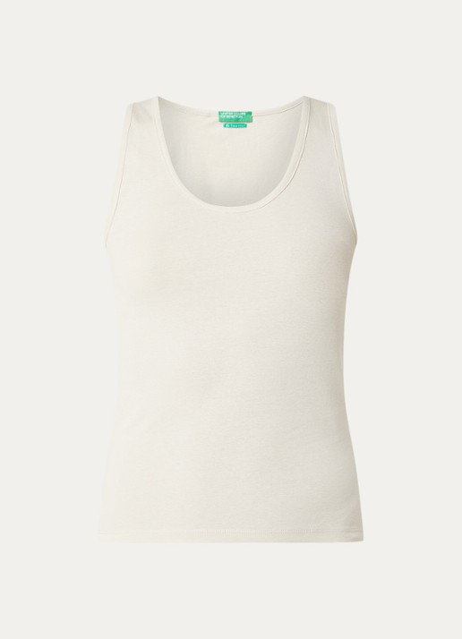 Benetton Tanktop met stretch - voorkant zand