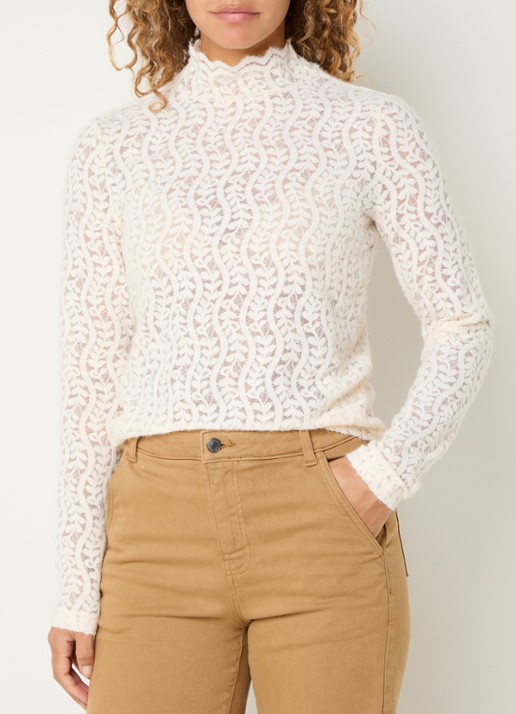 Benetton Top met opengewerkt dessin