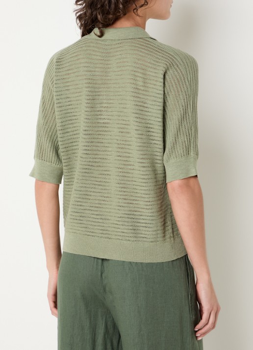 Benetton Top van crochet - achterkant 3 groen