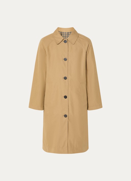 Benetton Trenchcoat met steekzakken - voorkant camel