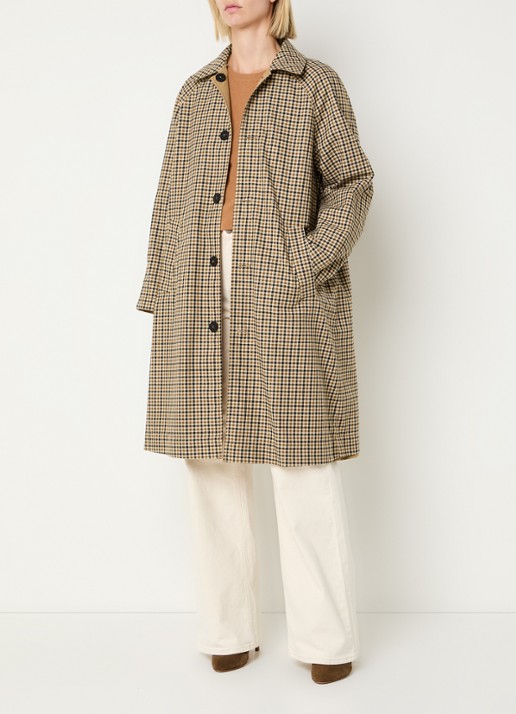 Benetton Trenchcoat met steekzakken - voorkant 2 camel