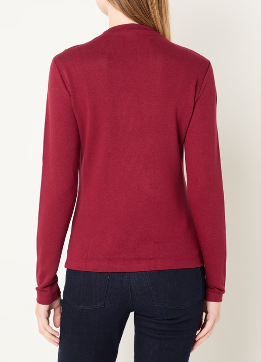 Benetton Trui met boothals - achterkant 2 donkerrood
