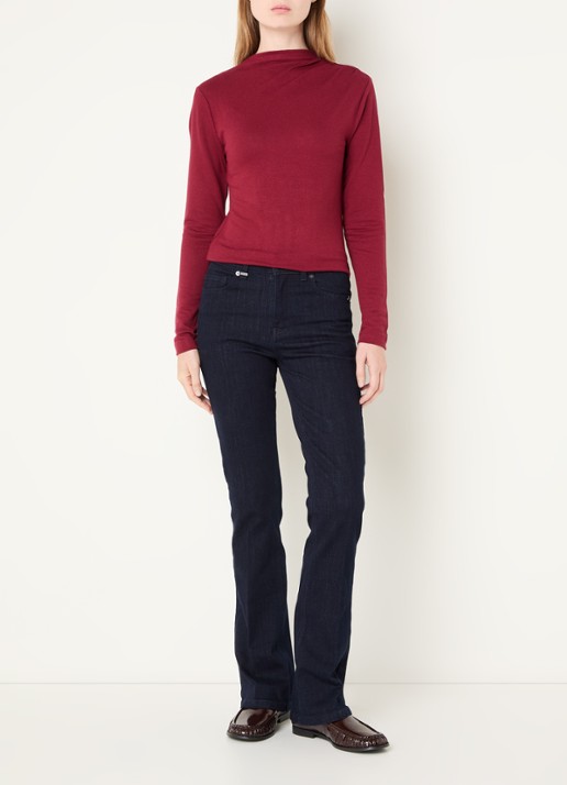 Benetton Trui met boothals - voorkant 4 donkerrood