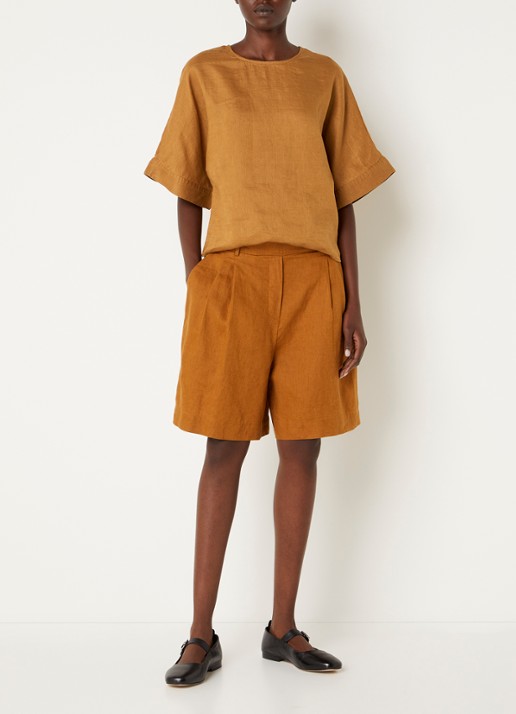 Benetton Tuniek met ronde hals - voorkant 4 mosterd