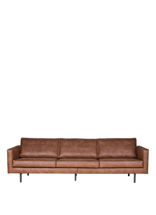 BePureHome Rodeo bank 3-zits - voorkant cognac
