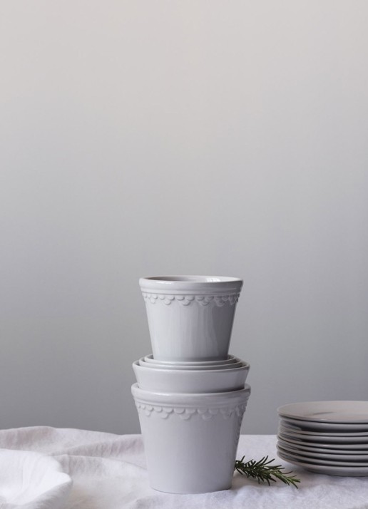 Bergs Potter Københavner bloempot voor binnen Ø18 cm - voorkant 2 wit