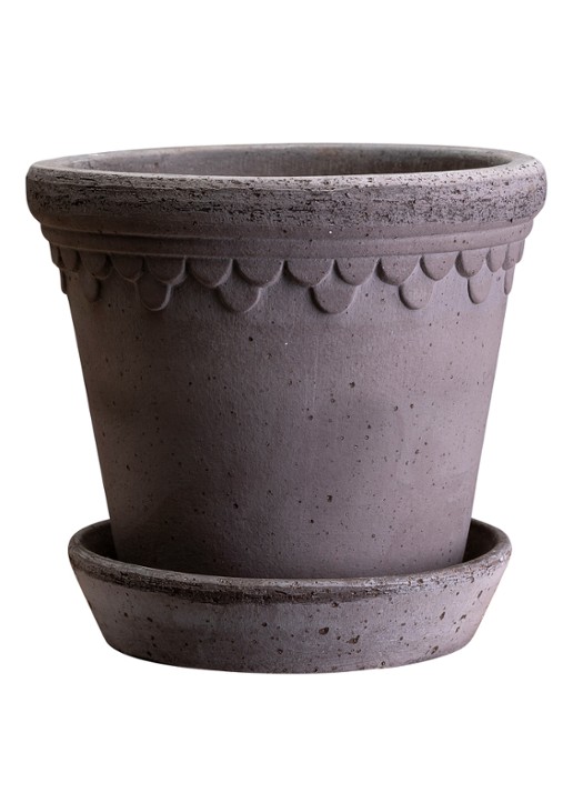 Bergs Potter Københavner Raw bloempot voor binnen Ø18 cm - voorkant grijs