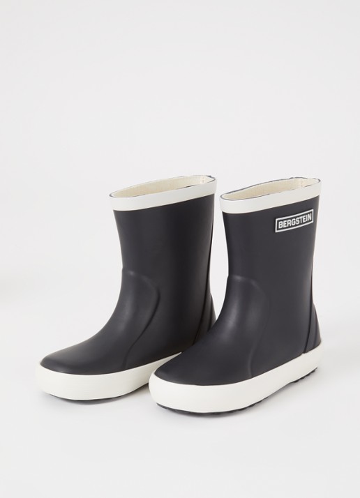Bergstein Classic regenlaars met logo - voorkant 4 zwart