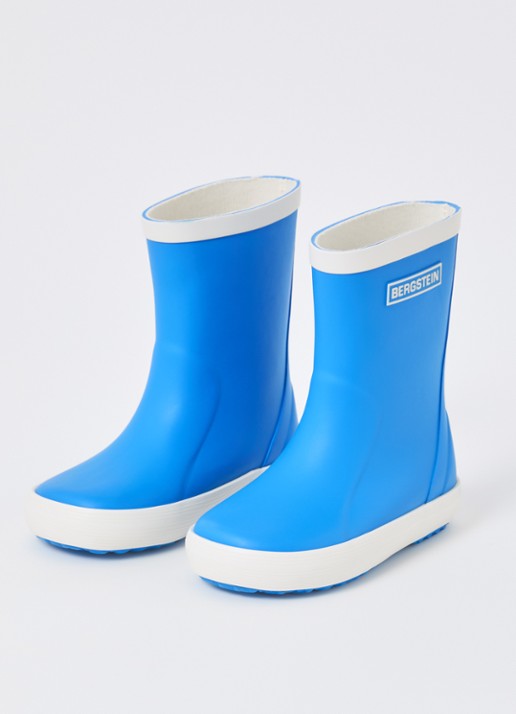 Bergstein Classic regenlaars met logo - voorkant 3 blauw