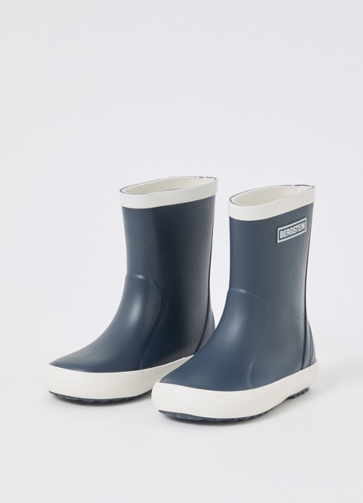 Bergstein Classic regenlaars met logo - voorkant 2 donkerblauw
