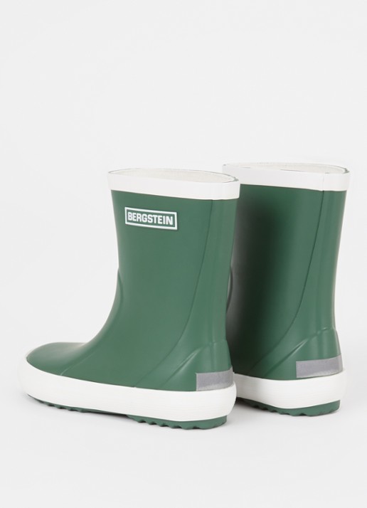 Bergstein Classic regenlaars met logo - achterkant 4 legergroen