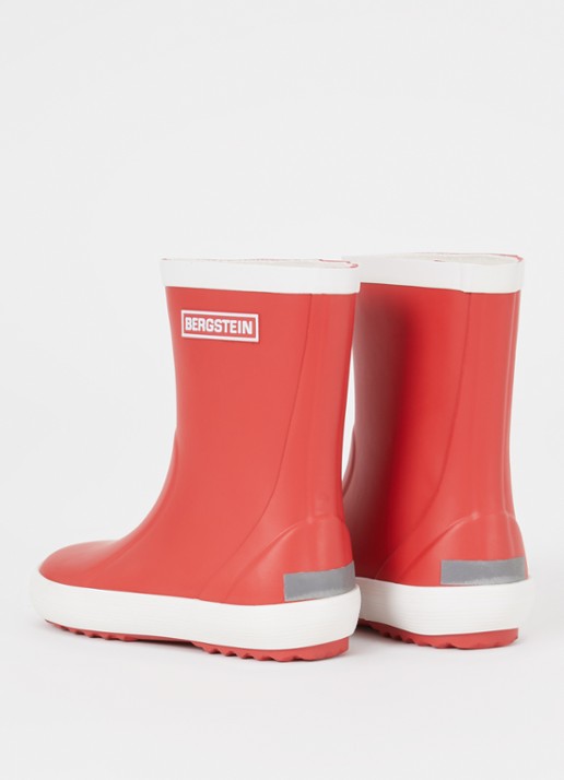 Bergstein Classic regenlaars met logo - achterkant 4 rood