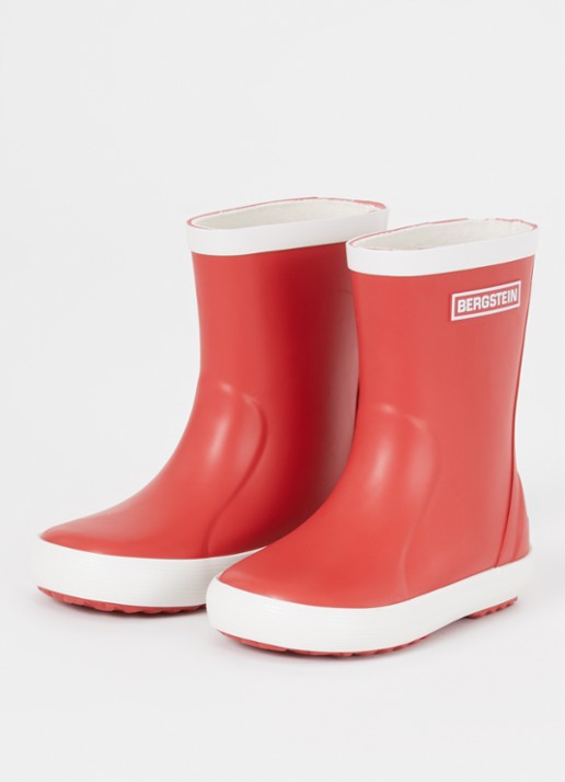 Bergstein Classic regenlaars met logo - voorkant 3 rood