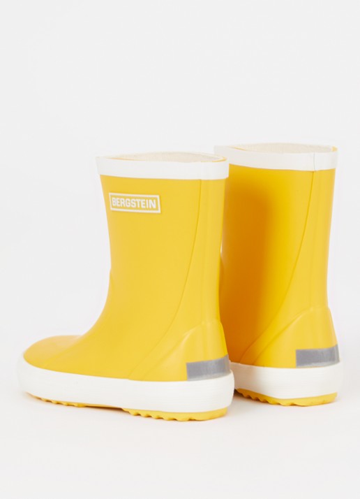 Bergstein Classic regenlaars met logo - achterkant 4 okergeel