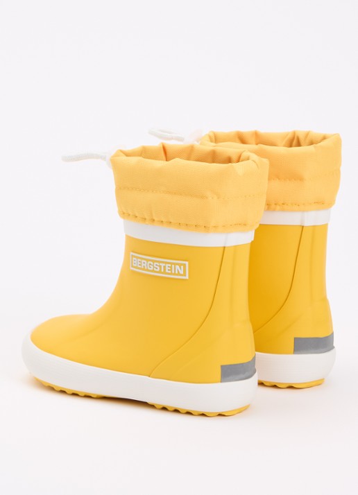 Bergstein Classic regenlaars met logo - achterkant 4 geel