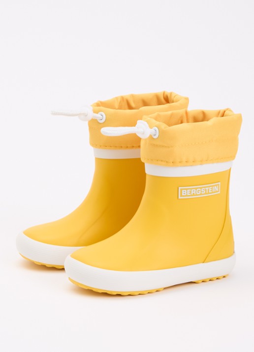 Bergstein Classic regenlaars met logo - voorkant 2 geel