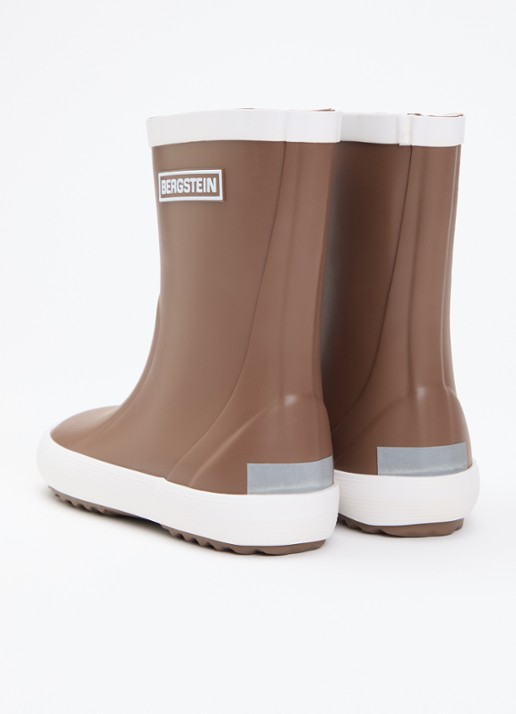 Bergstein Classic regenlaars met logo - achterkant 2 bruin