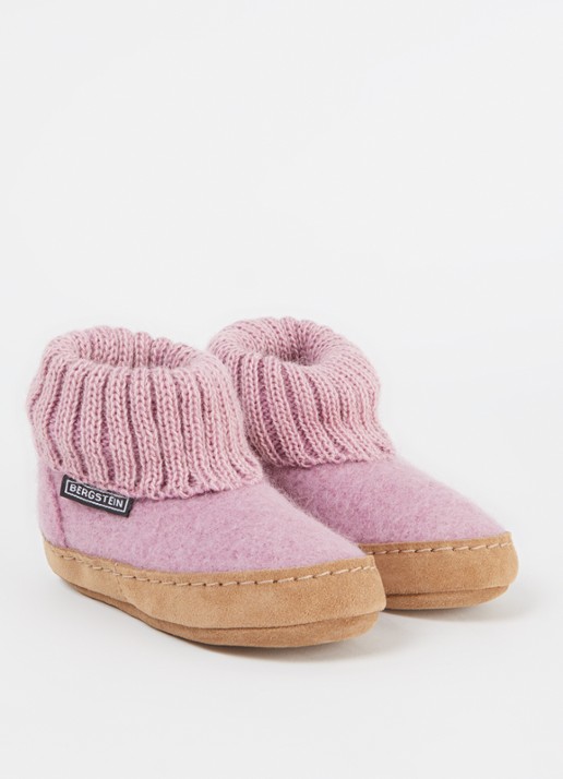 Bergstein Cozy Lux pantoffel van scheerwol - voorkant 4 roze