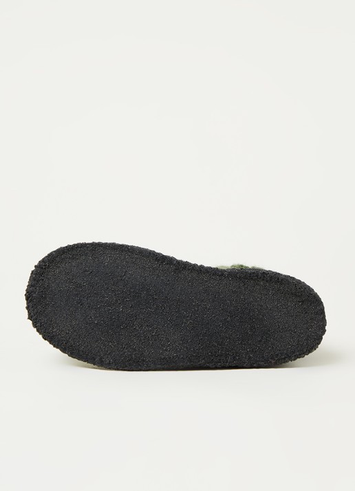 Bergstein Cozy pantoffel van wol - detail 2 legergroen