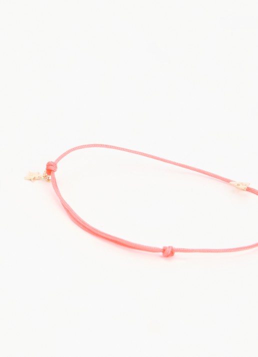Bibi Camille Armband met bedel verguld - detail koraalroze