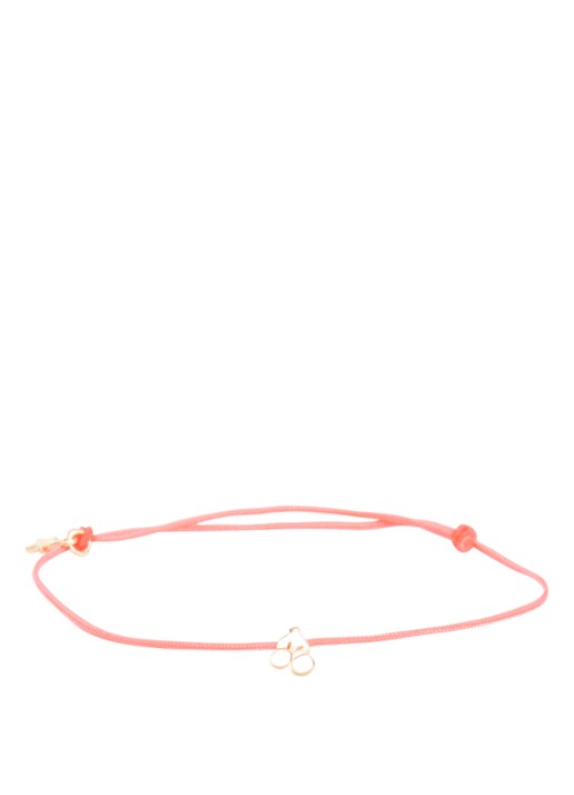 Bibi Camille Armband met bedel verguld - voorkant 3 koraalroze