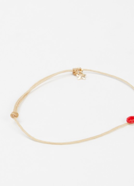 Bibi Camille Armband met bedel verguld - detail 2 rood