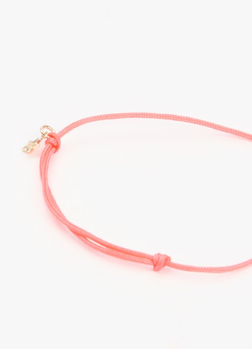 Bibi Camille Armband met bedel - detail koraalroze