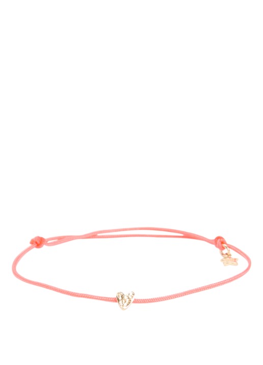 Bibi Camille Armband met bedel - voorkant 3 koraalroze