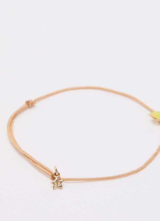 Bibi Camille Lemon Flat armband met bedel - detail goud