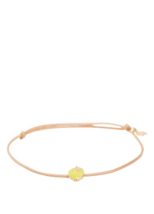 Bibi Camille Lemon Flat armband met bedel - voorkant 3 goud