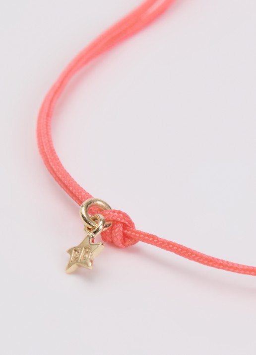 Bibi Camille Mini Butterfly armband met bedel - detail roze