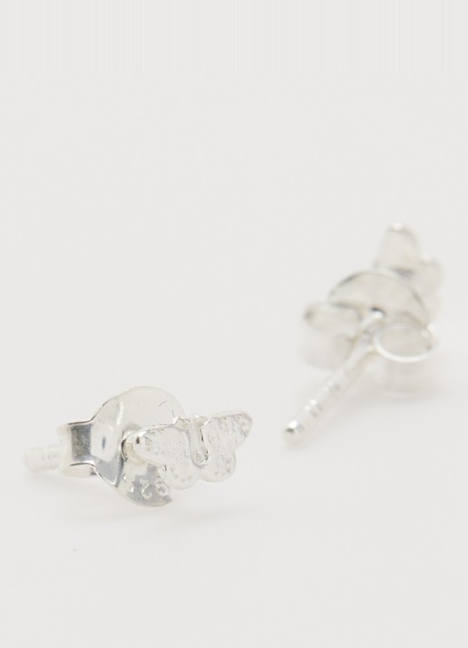 Bibi Camille Mini Butterfly oorknopjes van zilver - detail 2 zilver
