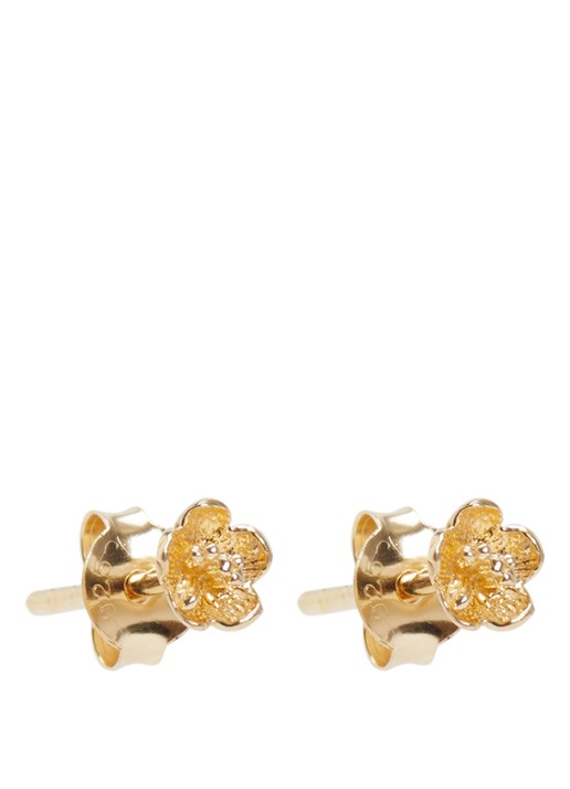 Bibi Camille Mini Flower oorknopjes verguld