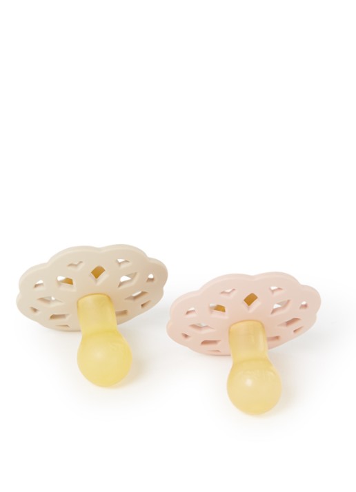 BIBS Boheme Glow speen in 2-pack - voorkant oudroze