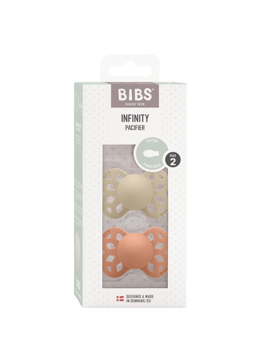 BIBS  Infinity fopspeen in 2-pack - voorkant 2 roze
