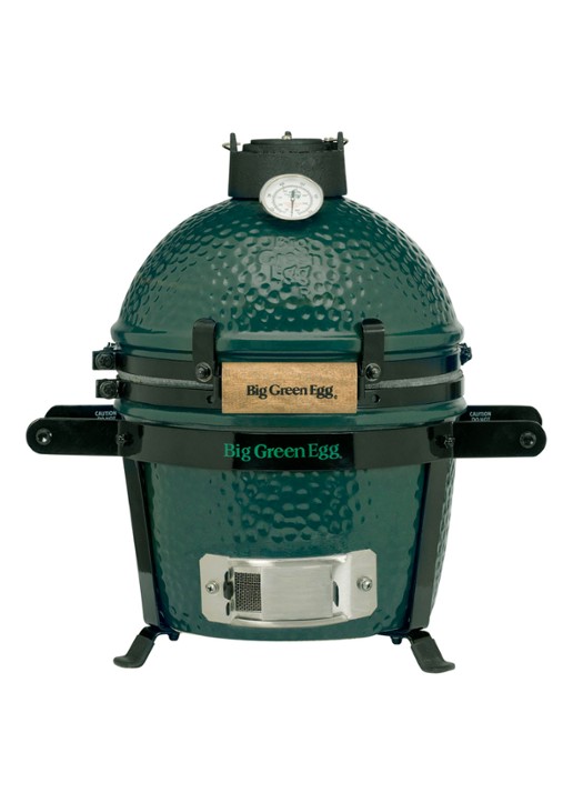 Big Green Egg Mini kamado barbecue met carrier 2-delig - voorkant groen