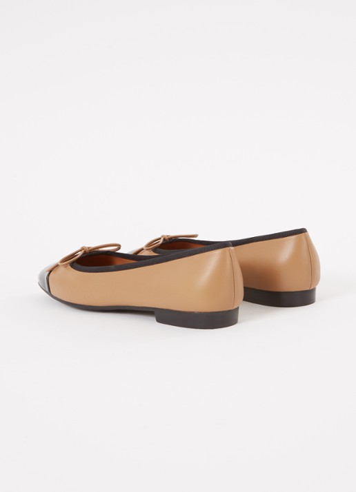Billi Bi Ballerina van leer - detail 3 donkerbeige