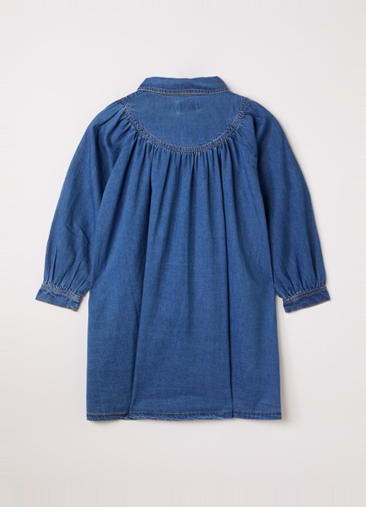 Billieblush Blousejurk van denim met applicatie - voorkant 2 indigo