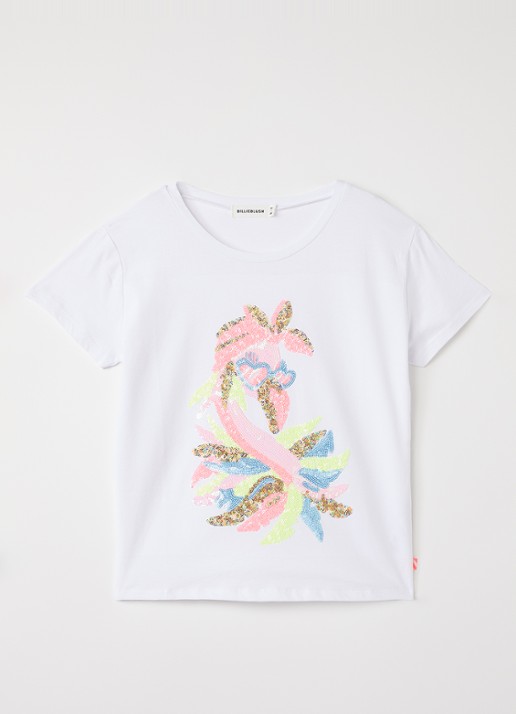 Billieblush Flamingo T-shirt met pailletten