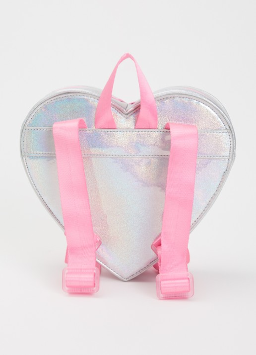 Billieblush Hartje rugzak met logo en glitter  - achterkant 2 roze