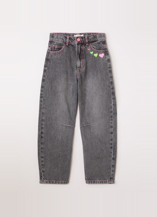 Billieblush High waist tapered jeans met borduring