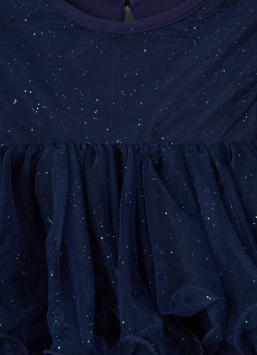 Billieblush Jurk met tule - detail 3 donkerblauw