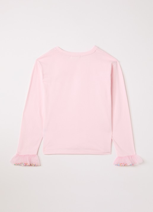 Billieblush Longsleeve met mesh details - voorkant 2 lichtroze